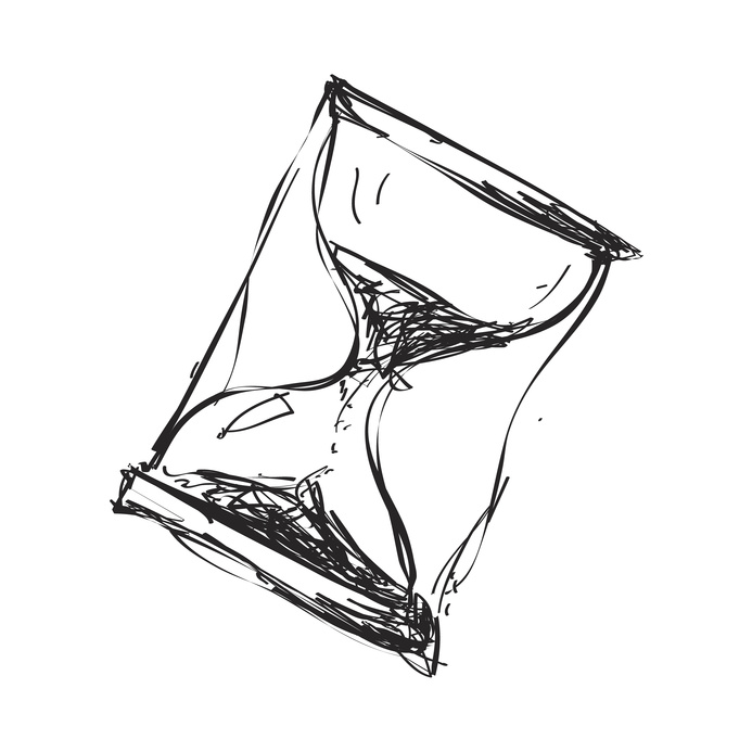 Simple doodle of a hourglass